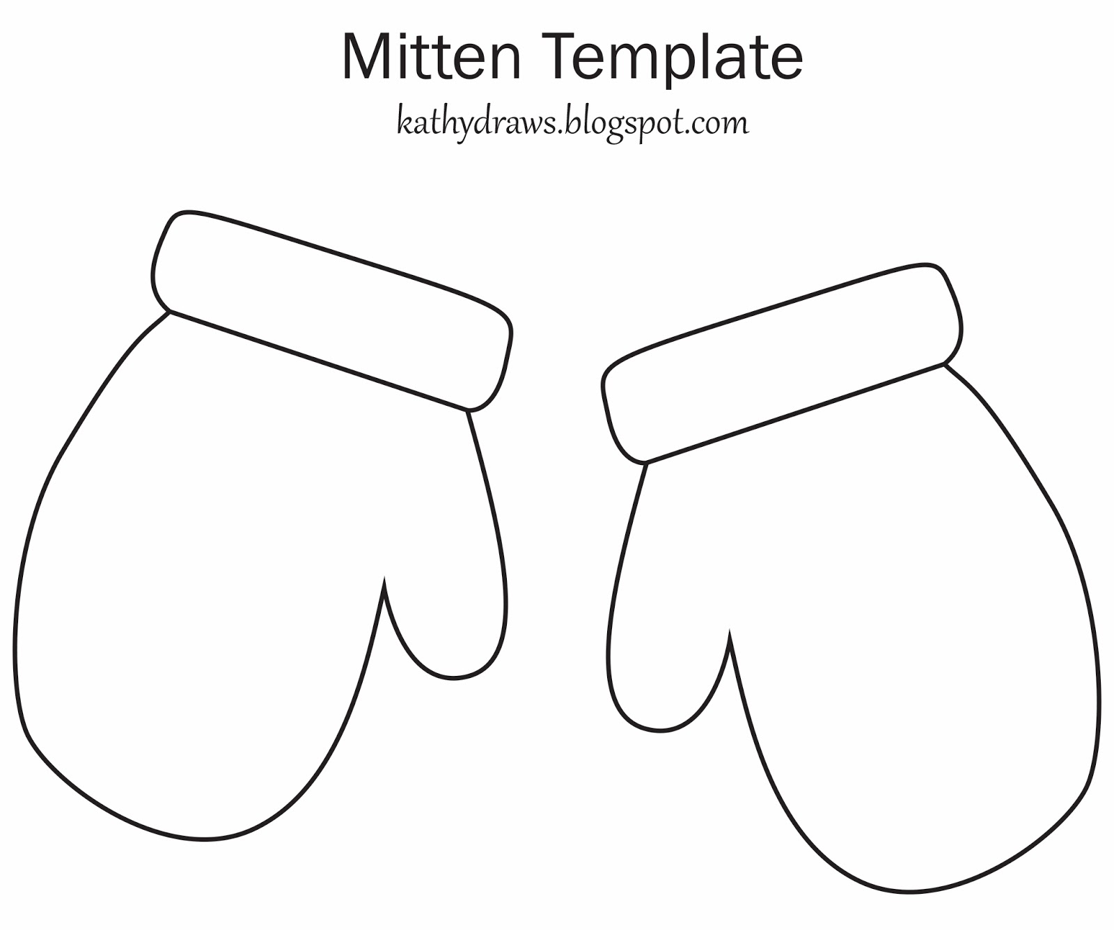 Mittens Template Free