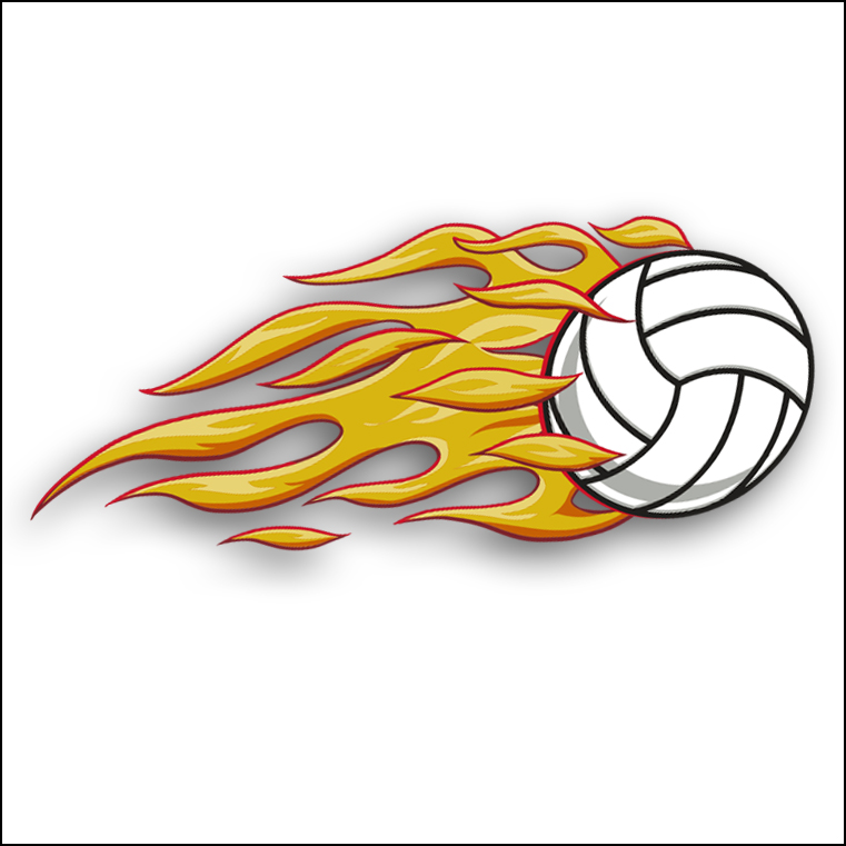 Flaming Volleyball Clipart Png - Beach volleyball volleyball net ...