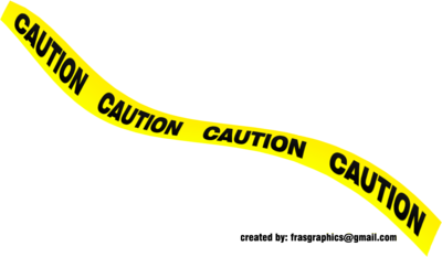 Caution tape clipart black and white 