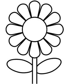 Clipart Sunflower Black And White 
