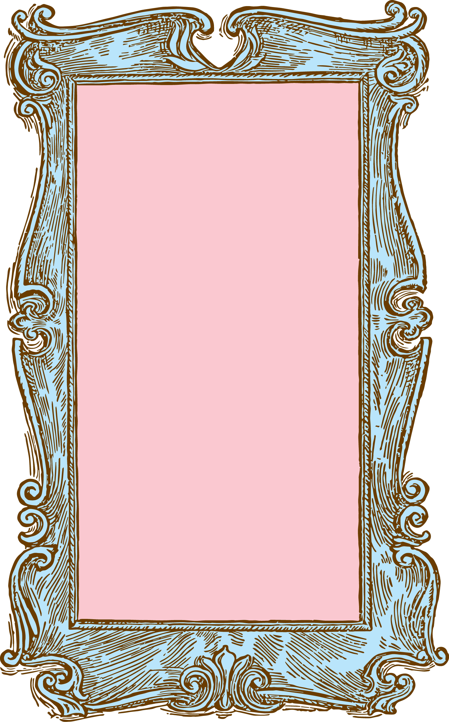 Pink Vintage Frame Clipart 