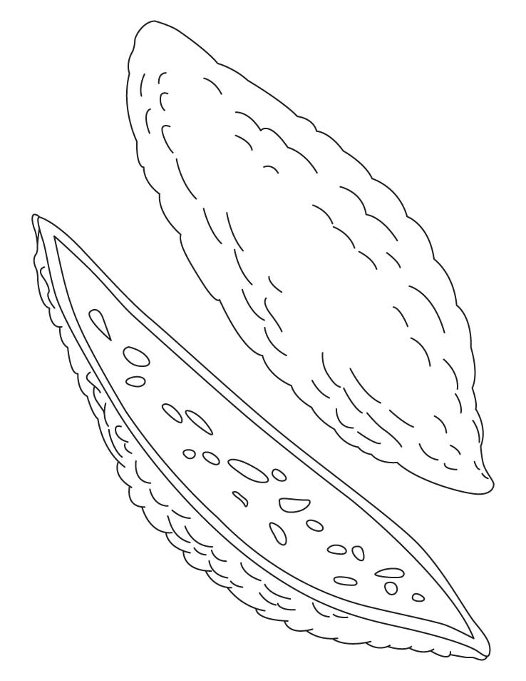 Walking bitter gourd coloring pages | Download Free Walking bitter gourd  coloring pages for kids | Best Coloring Pages