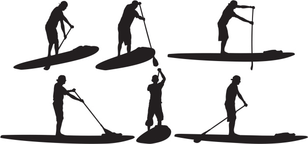 Paddle board clipart 