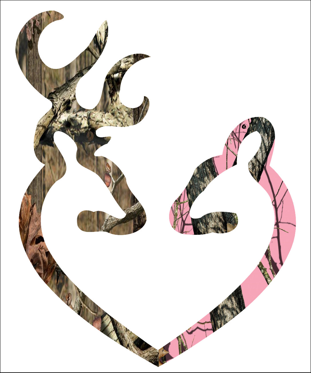 buck and doe heart svg - Clip Art Library