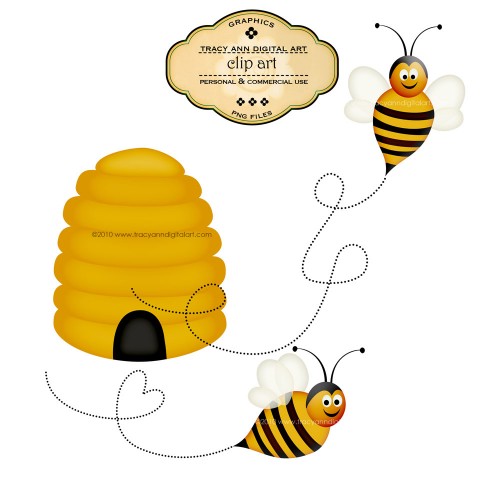 Beehive Tags Cliparts