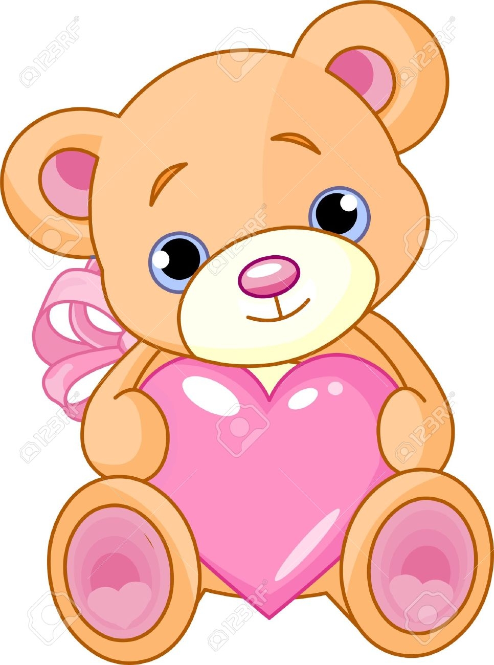 Drawing Cute Teddy Bear Heart Stock Illustration 172531919 | Shutterstock