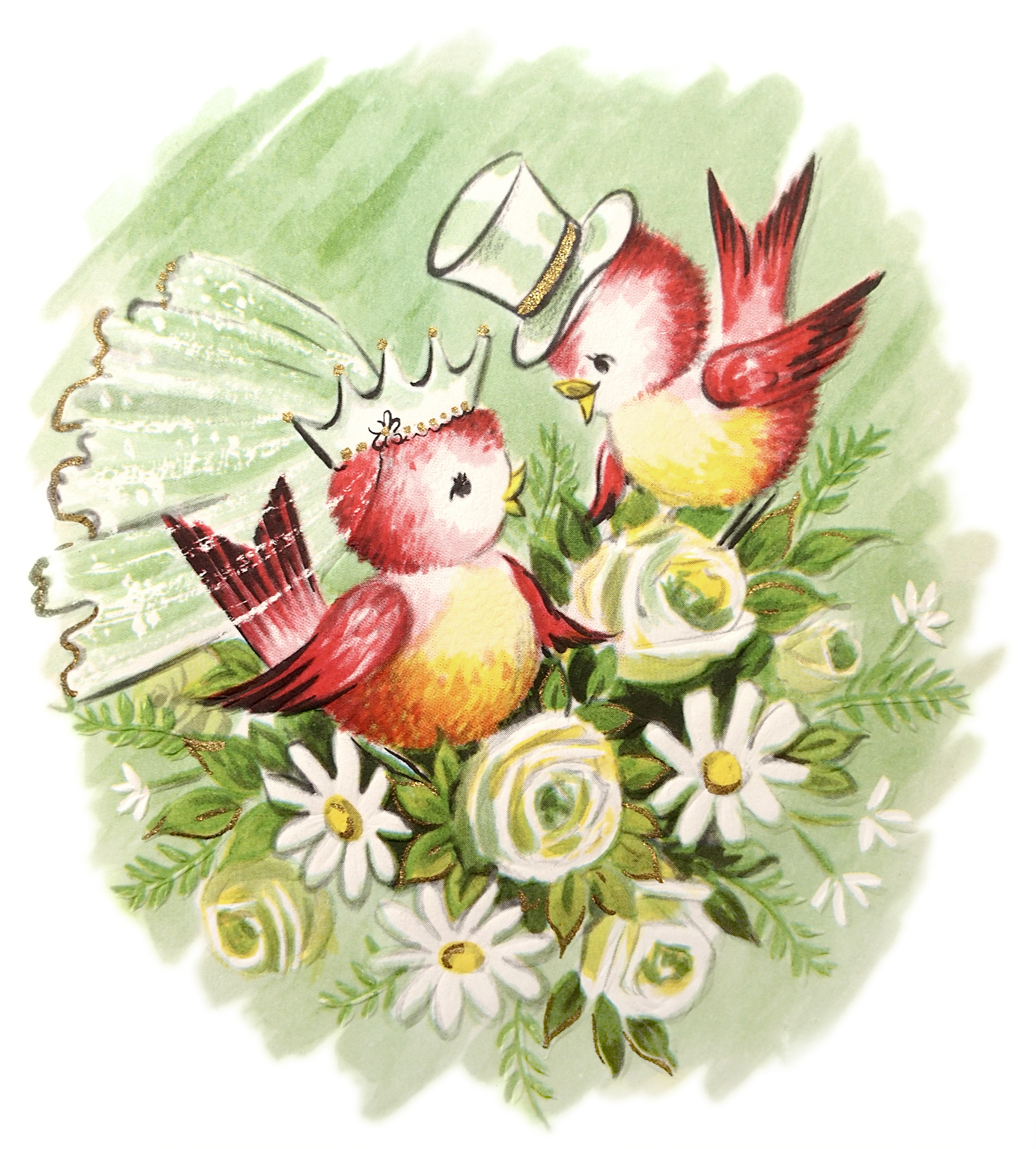 Bird retro art clipart 
