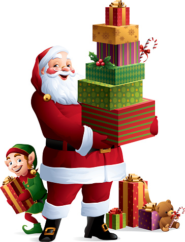 Cartoon Of A Pile Of Presents Clip Art, Vector Image 