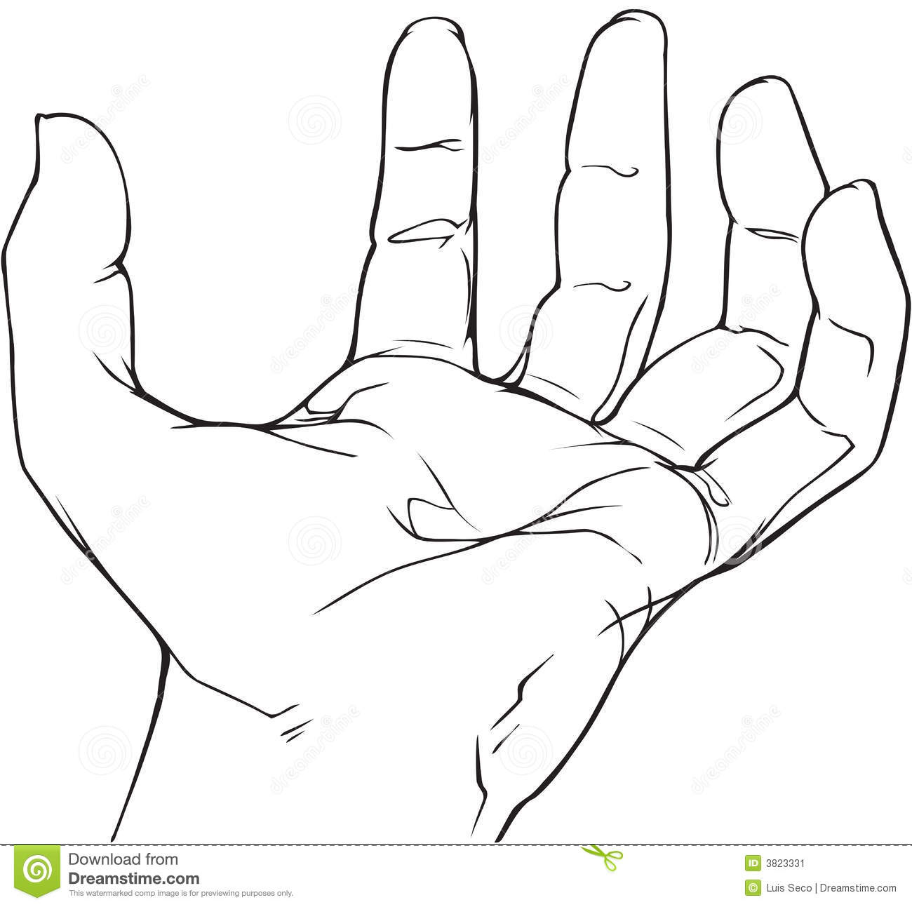 hand outline drawing
