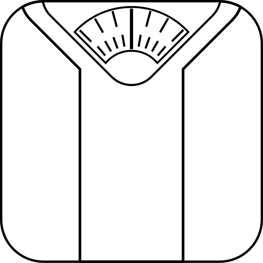 Weight Scale Clipart Black And White 