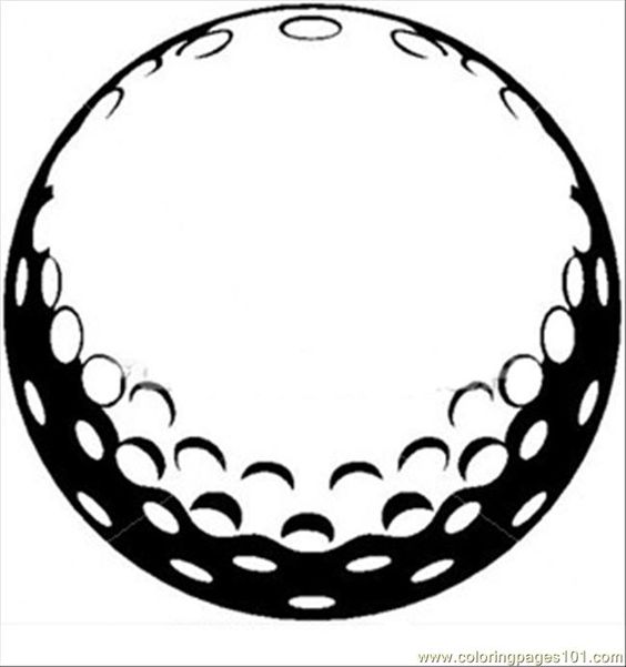 Coloring Page Golf Ball ~ 
