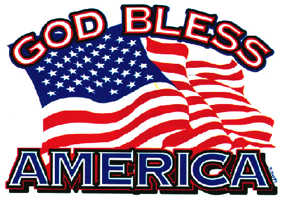 God bless america flag clipart 
