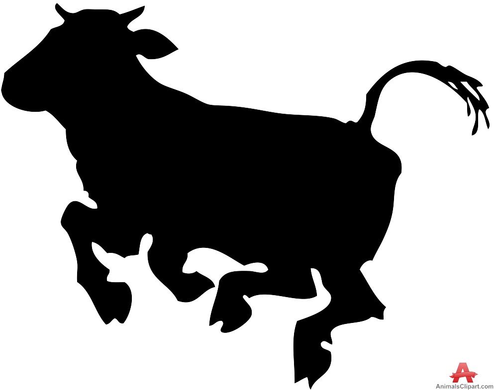Cow silhouette clipart 