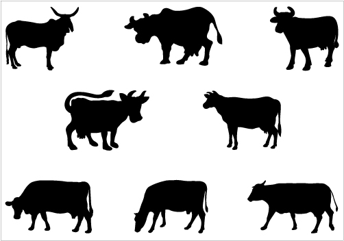 Cow Silhouette Clipart 