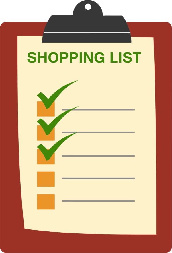 Cartoon Grocery List : List Shopping Clipart Cliparts Clipboard Library ...