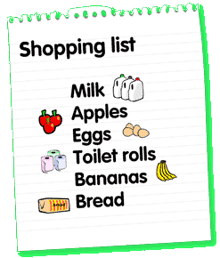 Cartoon Grocery List : List Shopping Clipart Cliparts Clipboard Library ...
