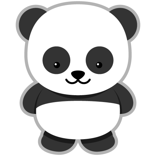 Panda Eating Rice Clipart 