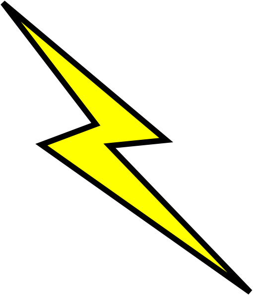 Lightning bolt clipart transparent background 