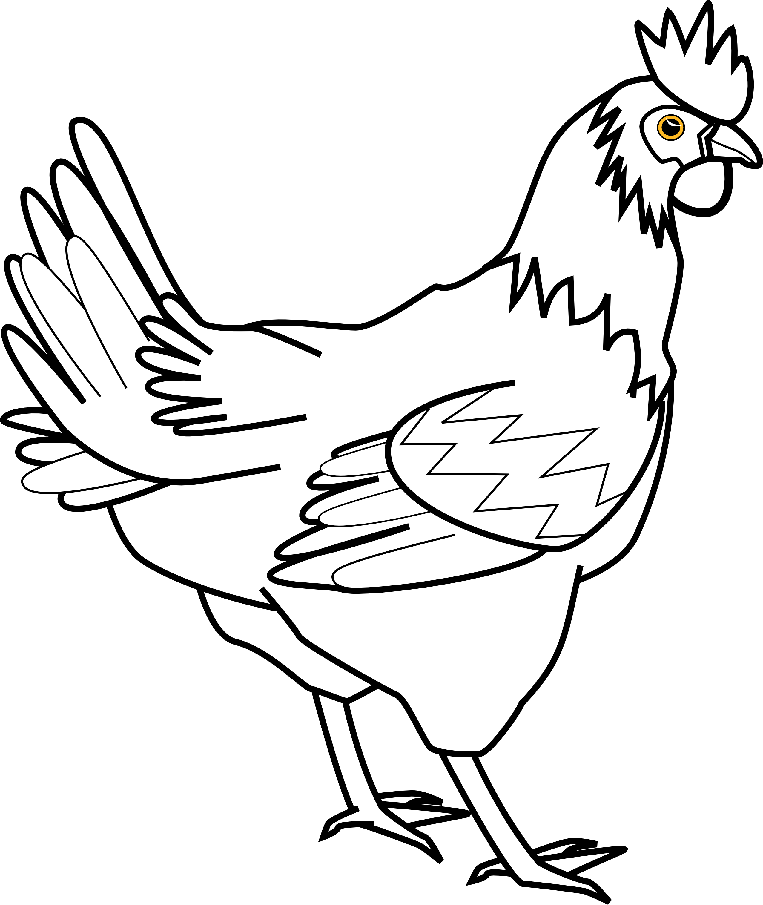Chick clipart black and white 