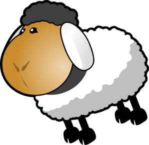 White sheep clipart 