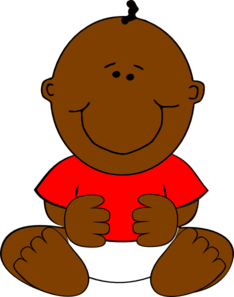 African american baby clipart 