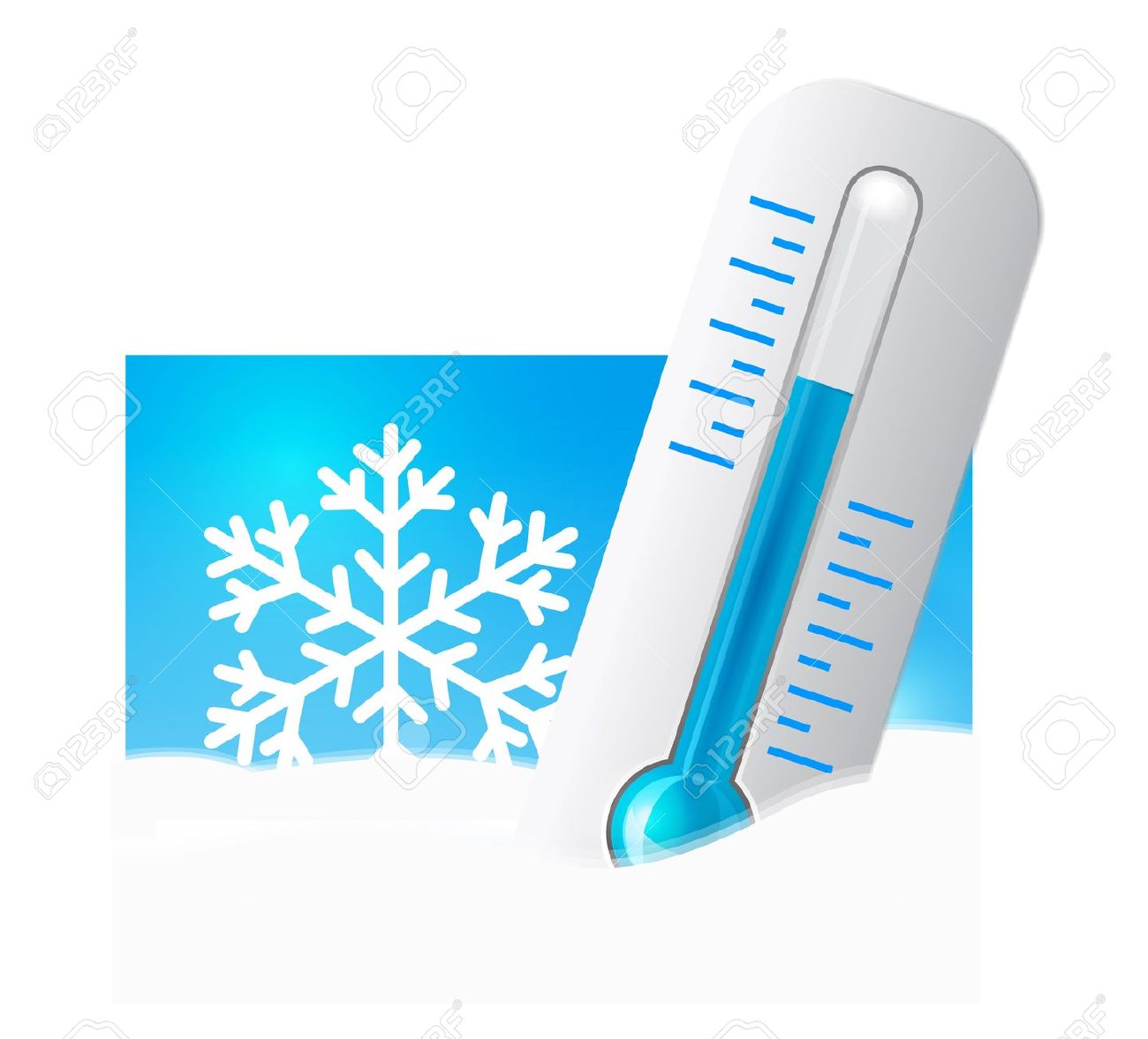 freezing cold thermometer