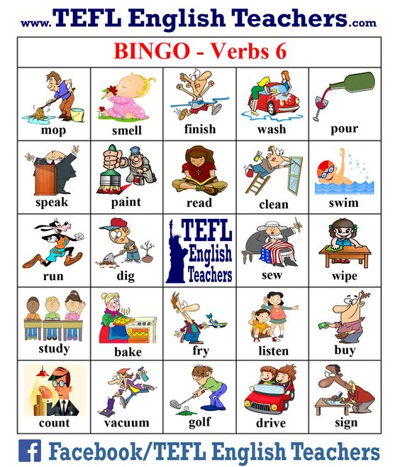 tefl english teachers bingo - Clip Art Library