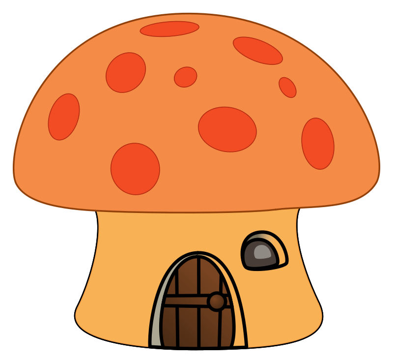 Mushroom house clipart 