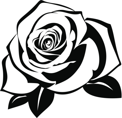Transparent Rose Stencil Png Image, Rose Sketch Png - Stencil Rose