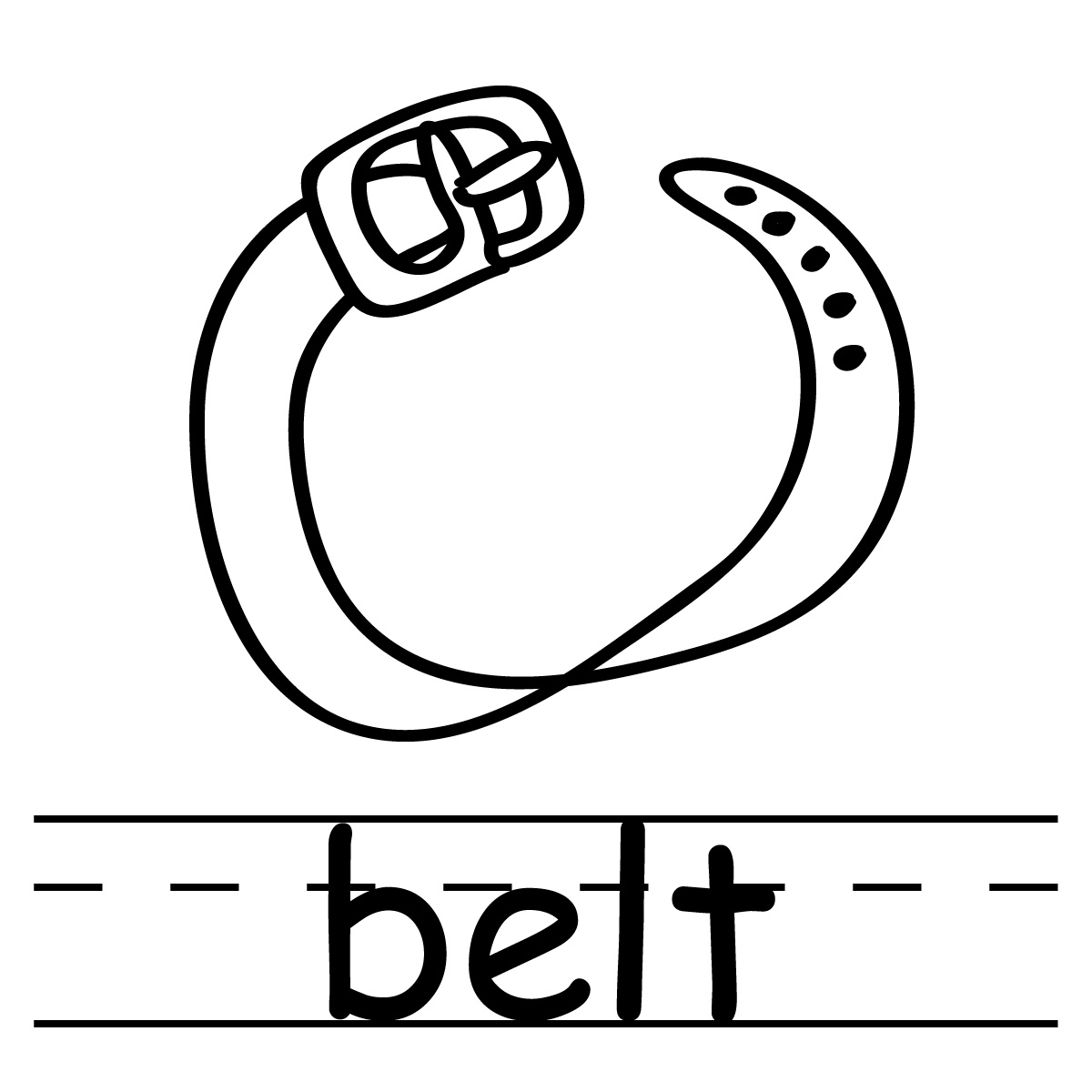belt flashcard - Clip Art Library