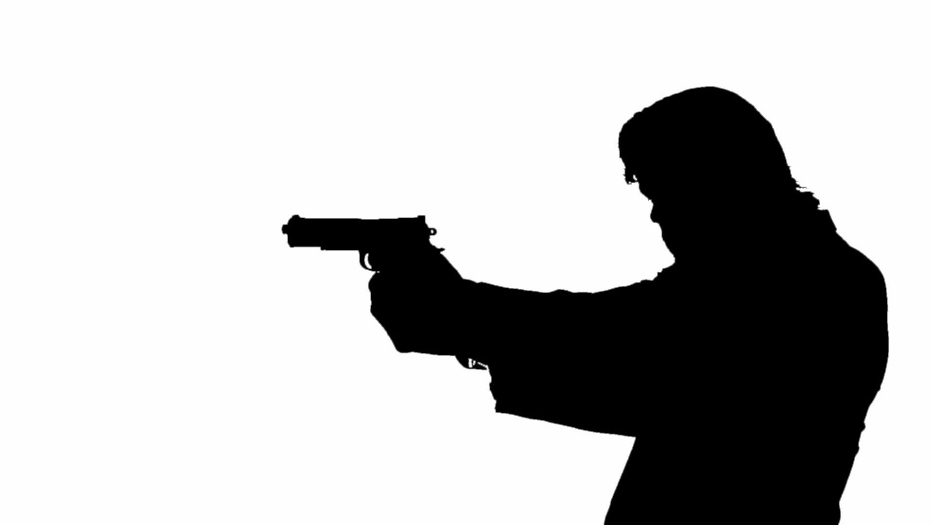 bond girl with gun silhouette