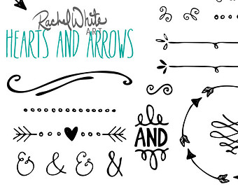 Rustic Arrows And Heart Clipart 