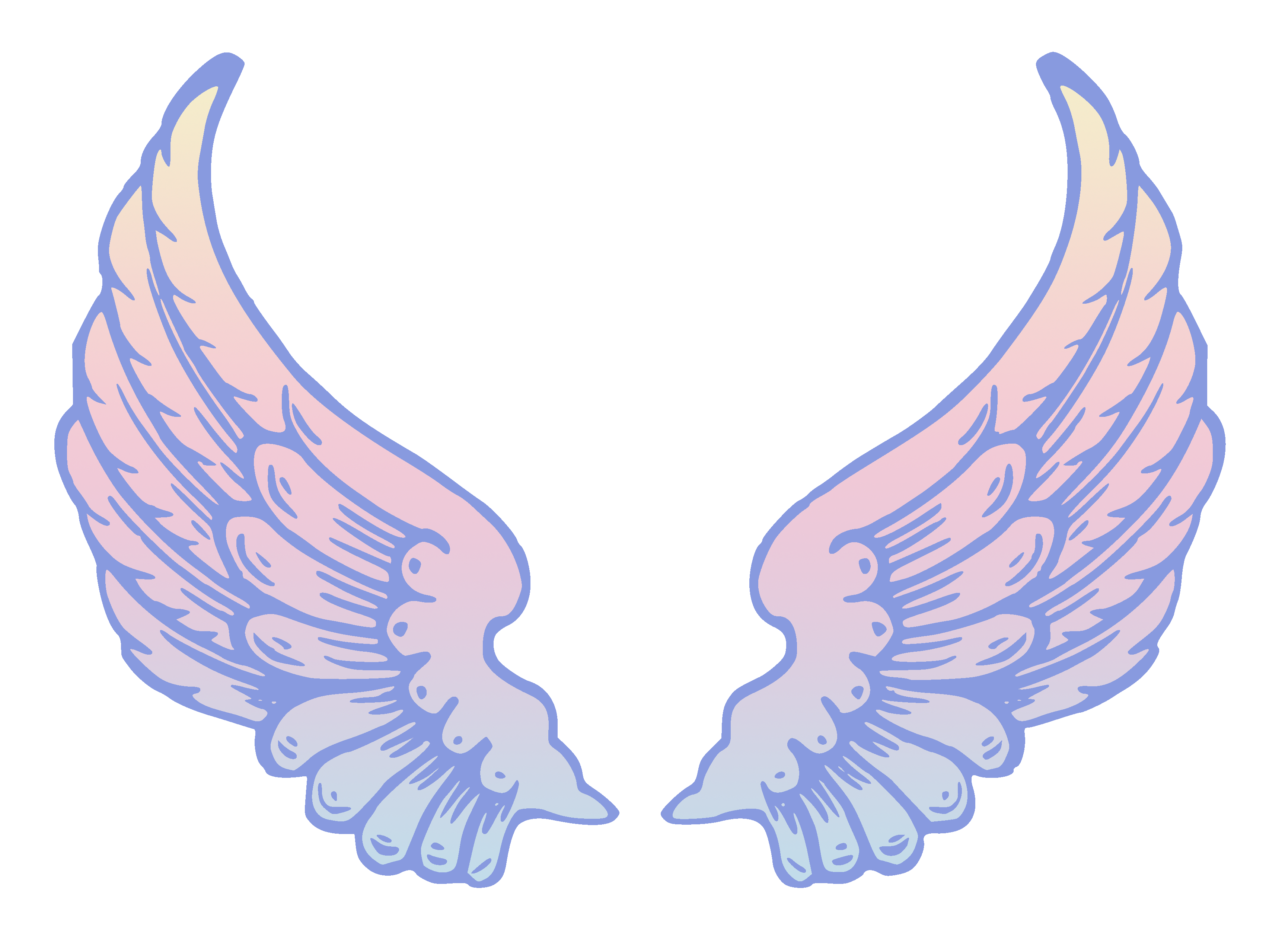 Baby girl angel wings in heaven clipart 