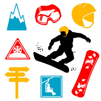 Ski Mountain Cliparts