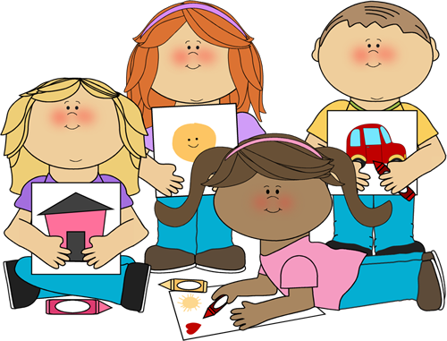 School clipart with kids