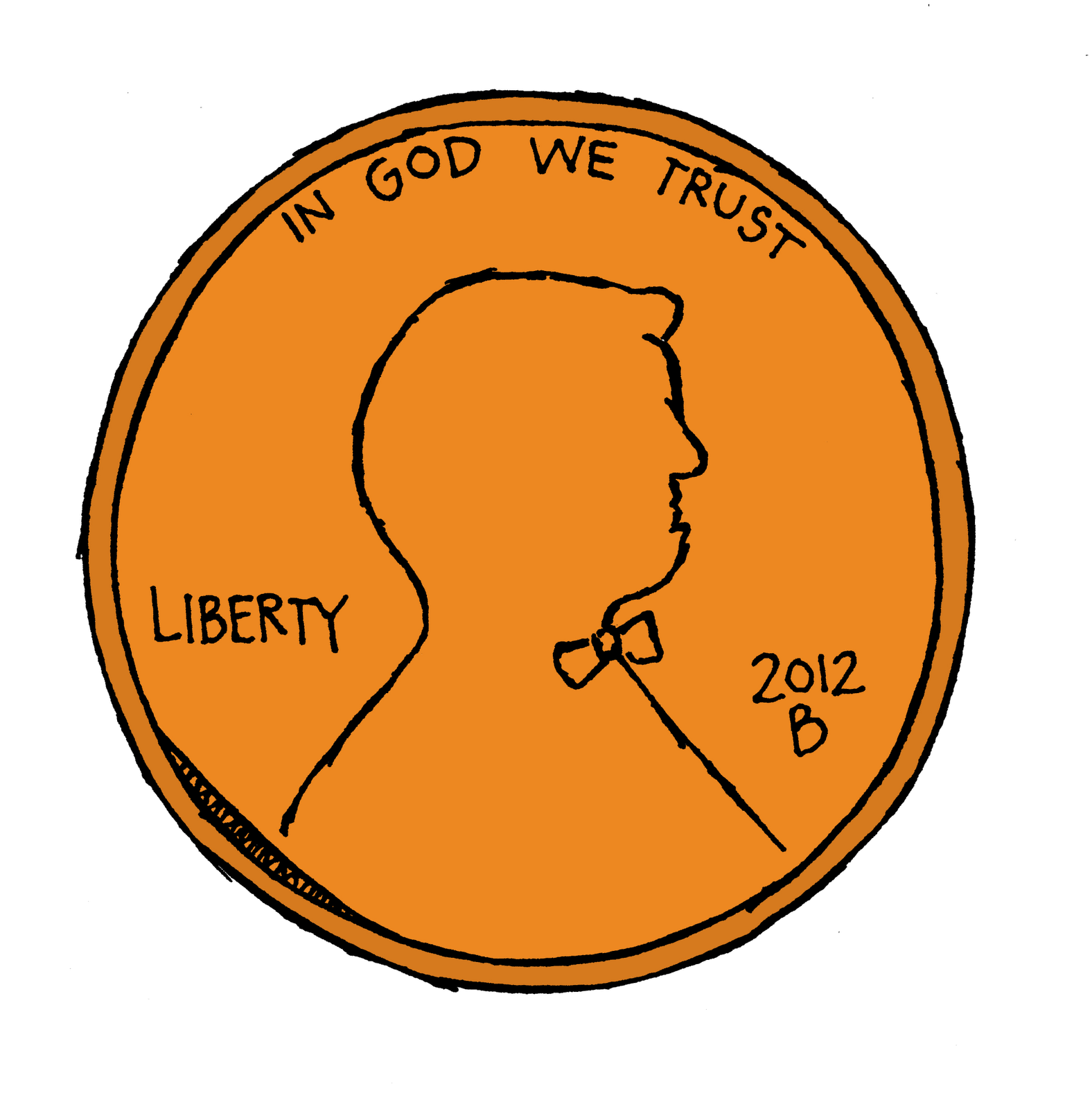 draw a penny easy - Clip Art Library