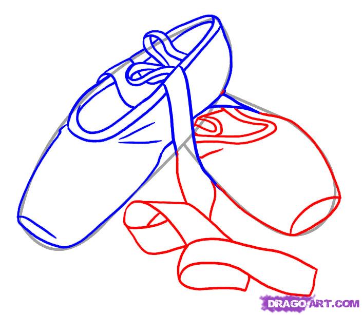 draw a pointe shoe - Clip Art Library