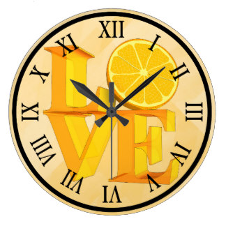 Orange Clock Cliparts