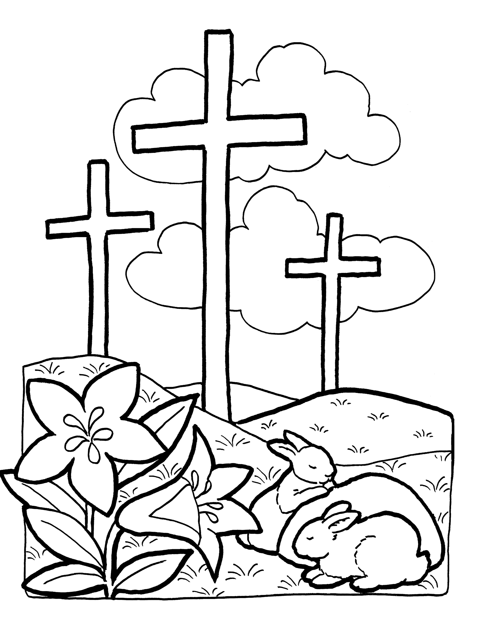 christian easter clipart black and white - Clip Art Library