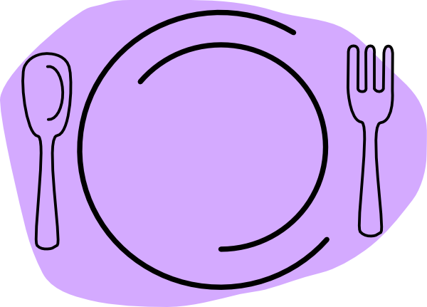 Food plate clipart transparent 