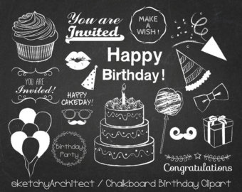 Free chalkboard clipart birthday 