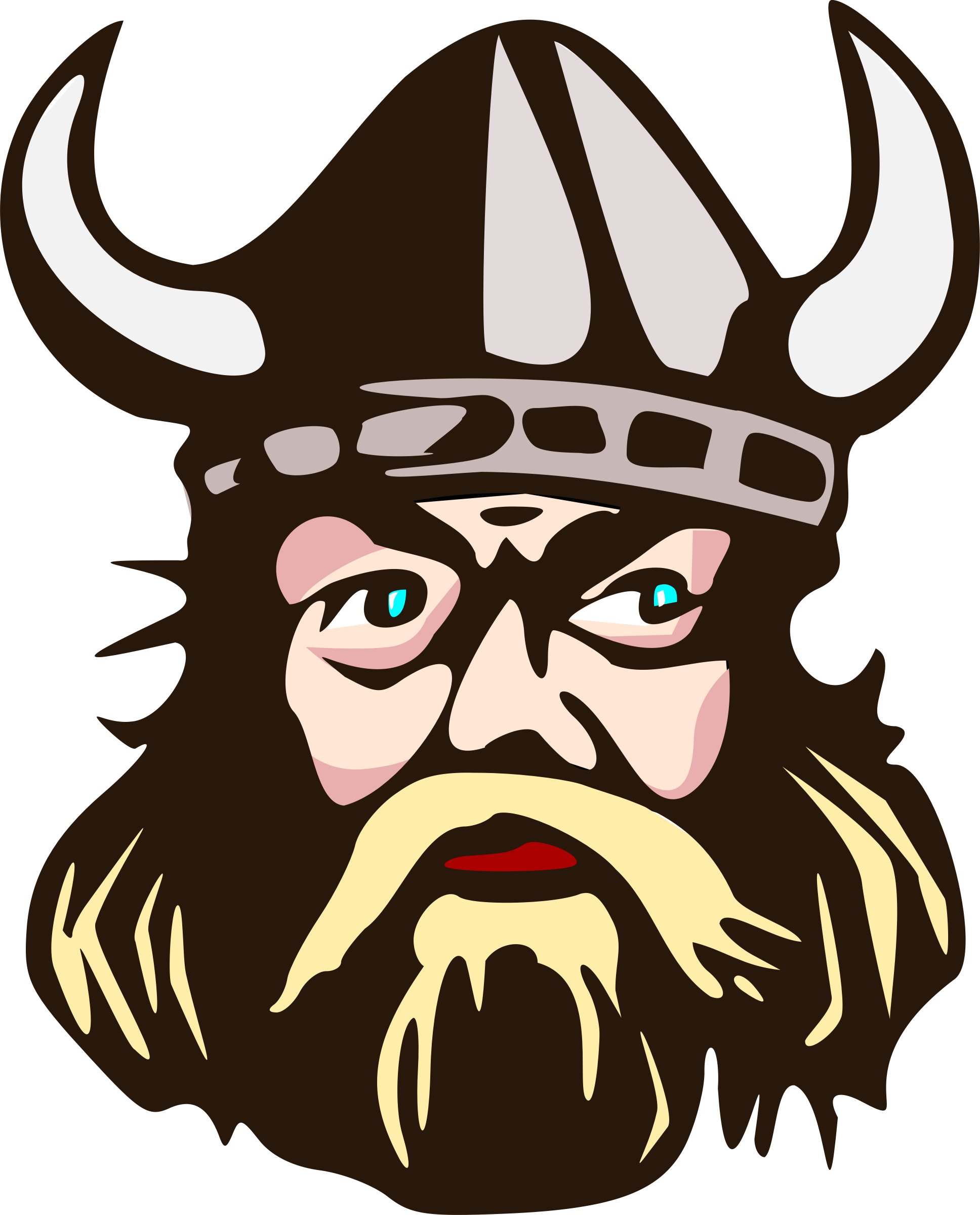 Viking head clip art 