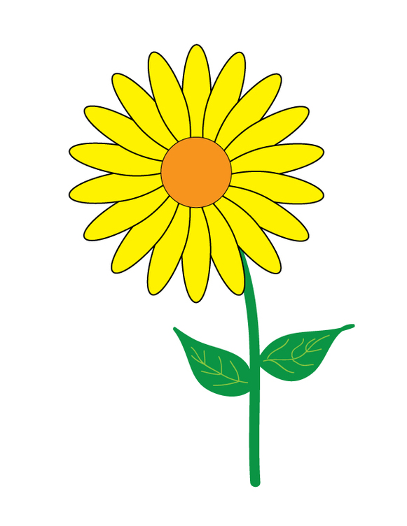 simple yellow flower clip art - Clip Art Library