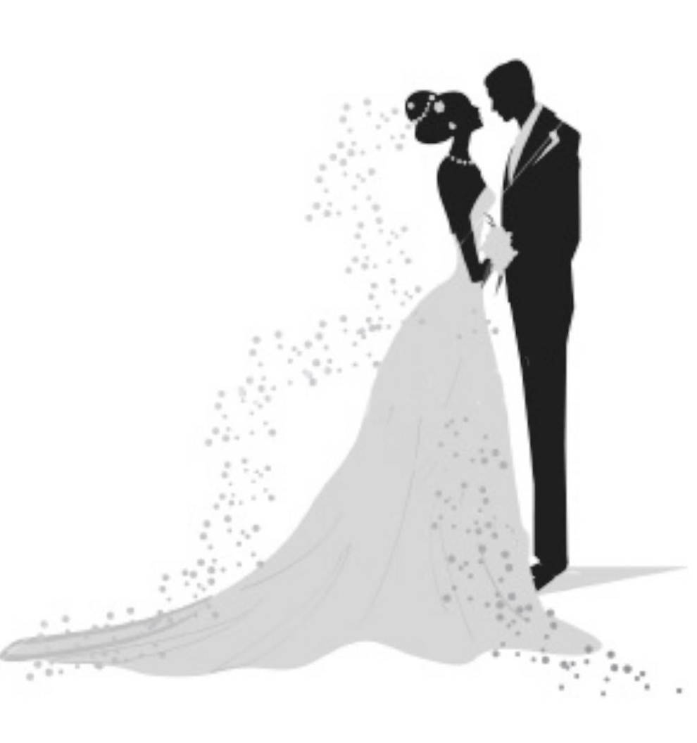 Bride And Groom Silhouette Clipart 