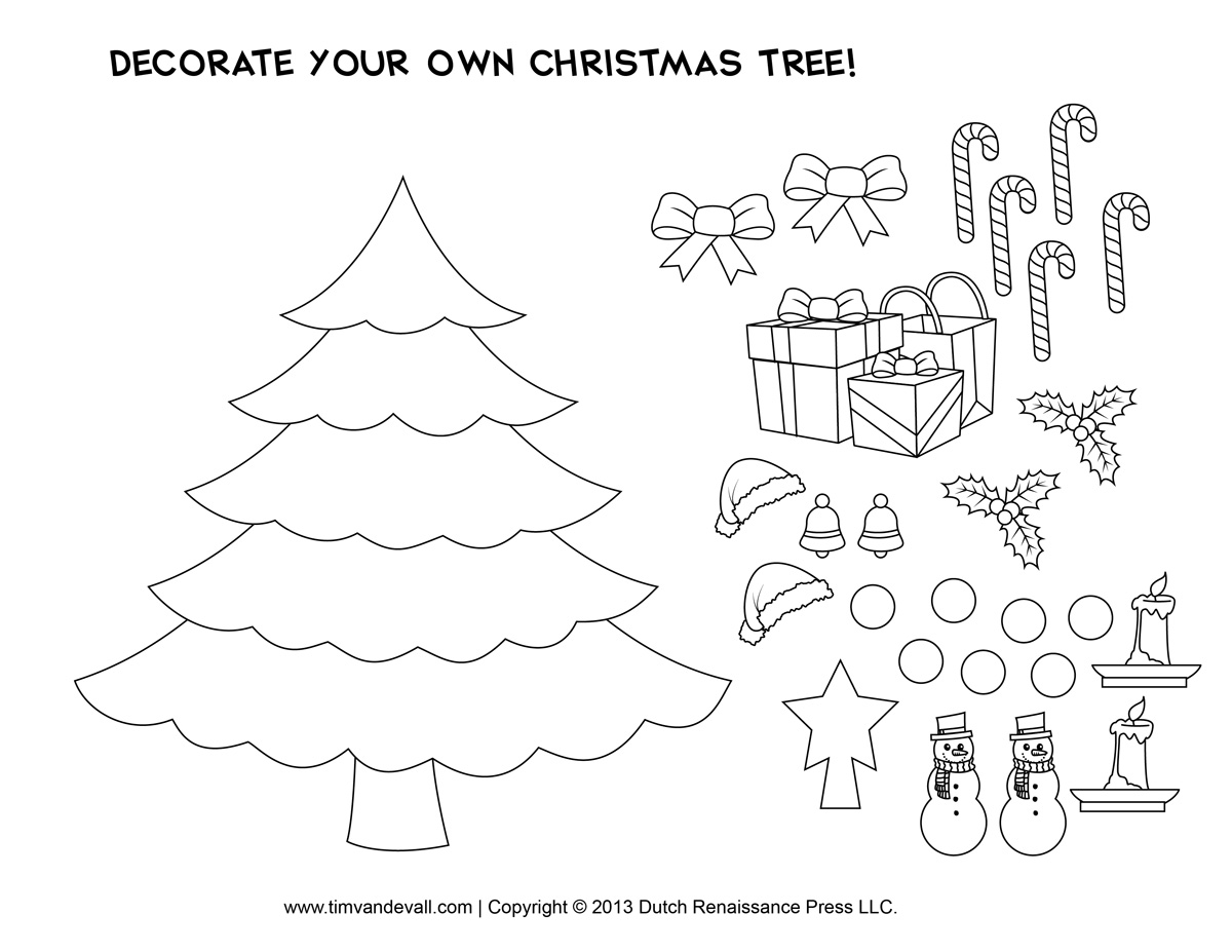 Christmas Tree Craft Templates Clip Art Library