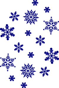 Blue Snowflakes Clip Art at Clker 