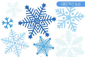 Blue snowflake clipart Photos, Graphics, Fonts, Themes, Templates 