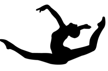 gymnast silhouette leap