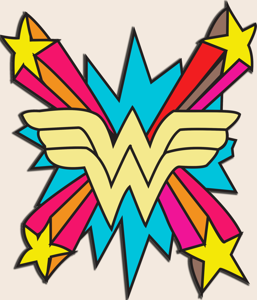 Wonderwoman rainbow symbol clipart 
