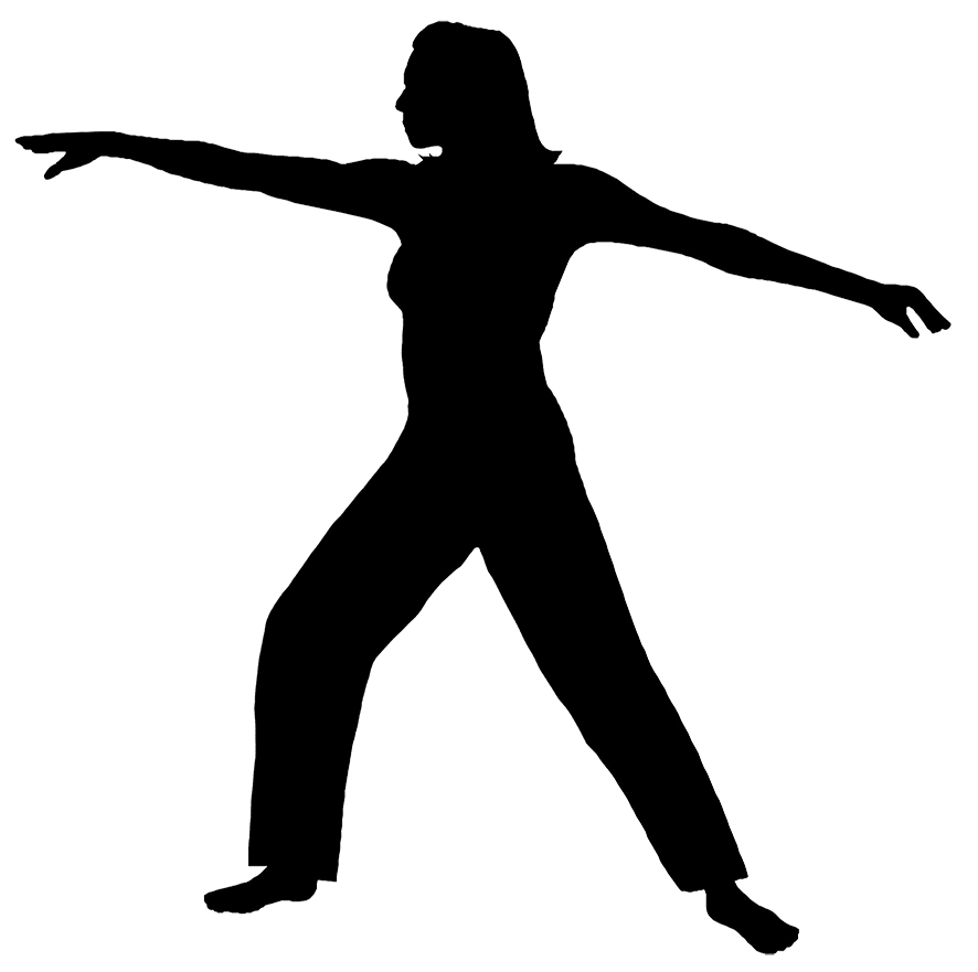Female Fitness Silhouette Clipart 